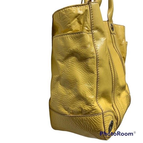 Sigrid Olsen - Large Yellow Patent Leather Tote, GUC - Picture 9 of 16
